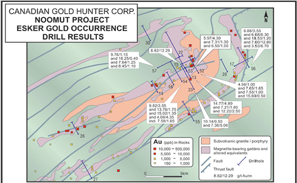Historical Drilling on the Esker Claim